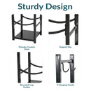 Sunnydaze Outdoor Firewood Storage Rack with Tool Holders