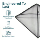 Sunnydaze Mesh Spark Screen for Fire Pit – Black - Square