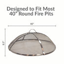 Sunnydaze Round Stainless Steel Fire Pit Spark Screen