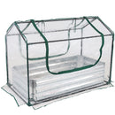 Sunnydaze Steel Raised Garden Bed and Mini Greenhouse Kit - Clear