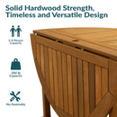 Sunnydaze Malaysian Hardwood Folding Gateleg Patio Round Dining Table