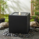 Sunnydaze Rectangle Polystone Outdoor Bubble Fountain