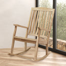 Sunnydaze Outdoor Rocking Chair for Patio - Teak Wood