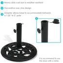 Sunnydaze Rose Blossom Cast Iron Patio Umbrella Base