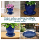 Sunnydaze Set of 2 Glazed Ceramic Planter Saucers