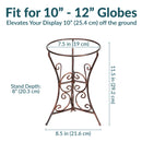 Sunnydaze Decorative Scroll Steel Gazing Globe Stand