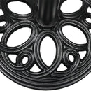Sunnydaze 18-Inch Round Cast Iron Umbrella Base - Black