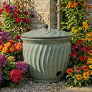 Sunnydaze Metal Garden Hose Holder Pot with Lid