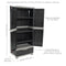 Sunnydaze 3-Shelf Plastic Lockable Storage Cabinet - 57.5"