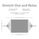 Sunnydaze 2-Person Quilted Fabric Double Hammock with Pillow