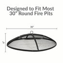 Sunnydaze Round Outdoor Fire Pit Spark Screen